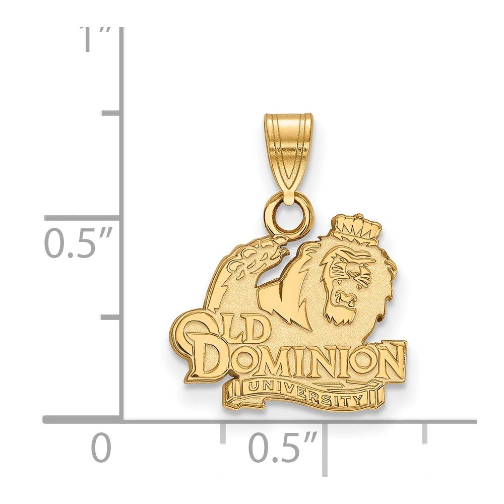 14K Yellow Gold Logoart Old Dominion University Small Pendant