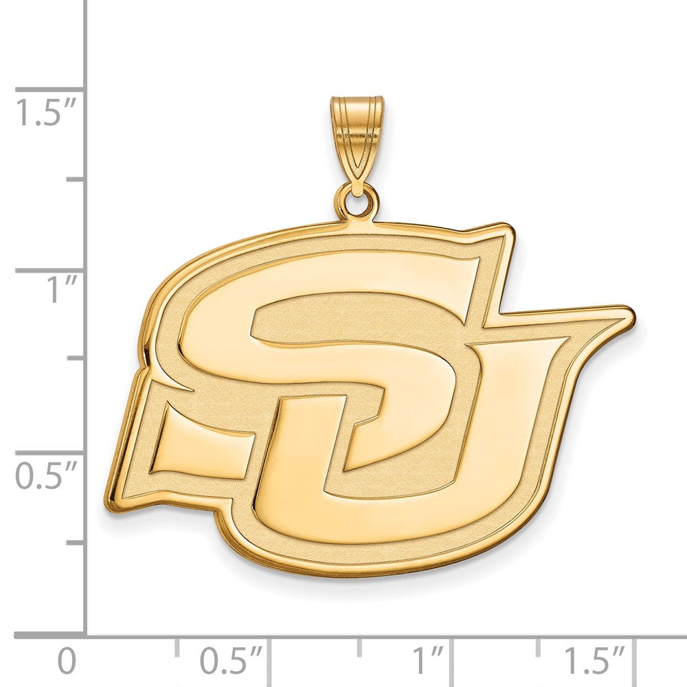 14K Yellow Gold Logoart Southern University Jaguars Extra Large Pendant