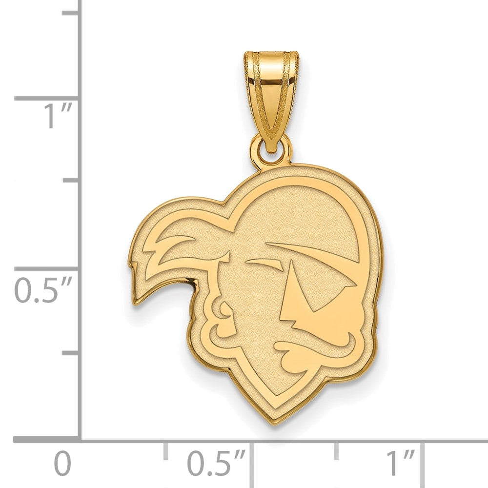Gold Plated Sterling Silver Logoart Seton Hall University Pirate Large Pendant