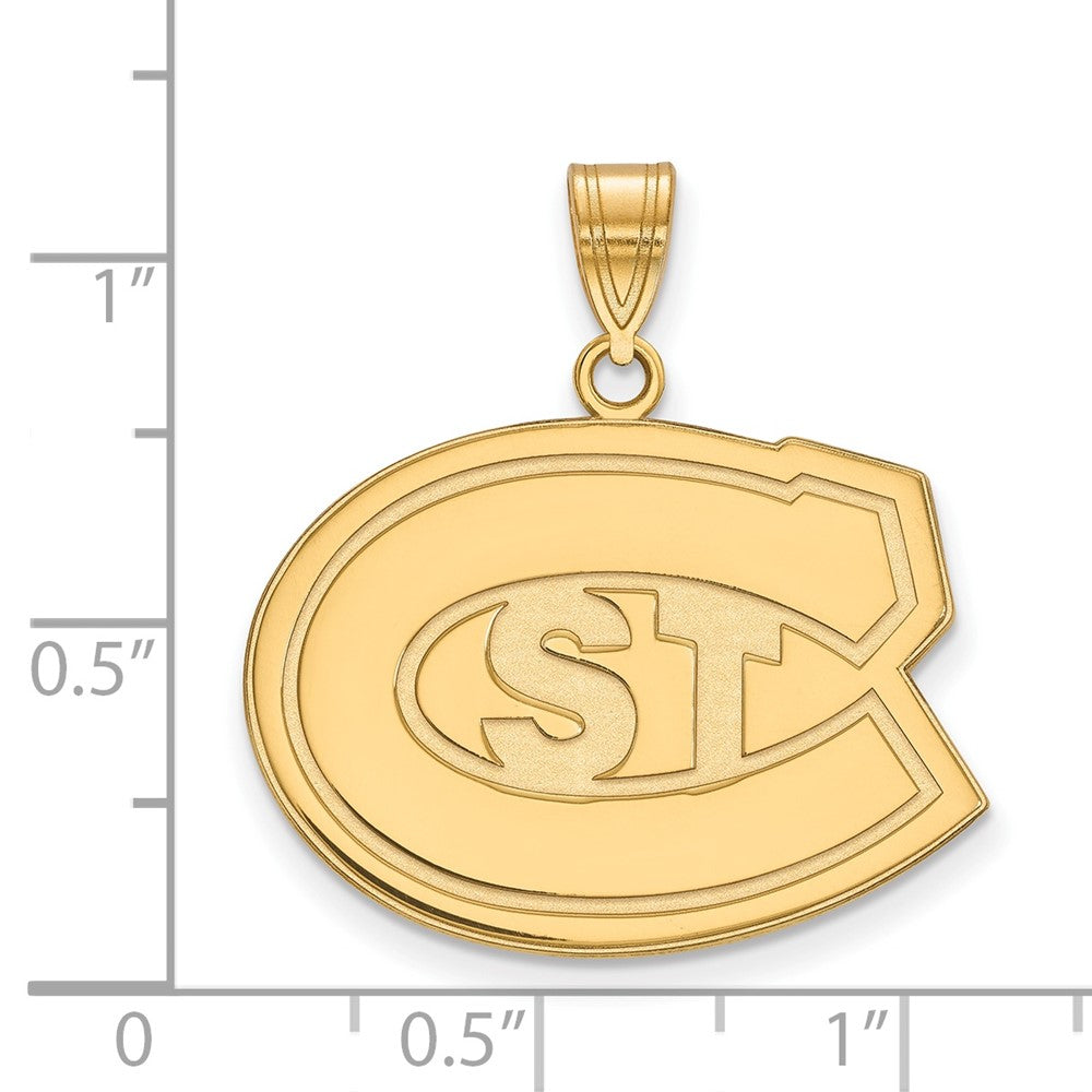 14K Yellow Gold Logoart St. Cloud State University Large Pendant