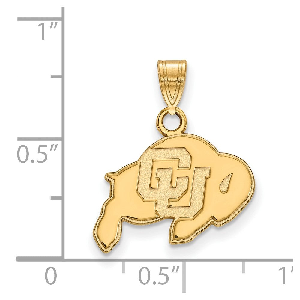 10K Yellow Gold Logoart University Of Colorado Buffalo Small Pendant