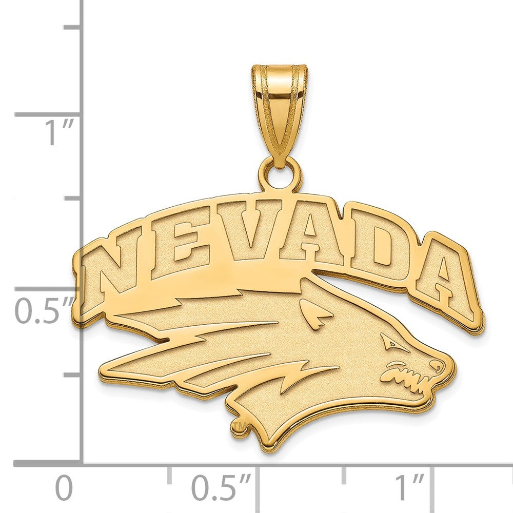 14K Yellow Gold Logoart University Of Nevada Reno Large Pendant