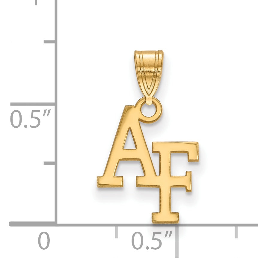 Gold Plated Sterling Silver Logoart United States Air Force Academy A F Small Pendant