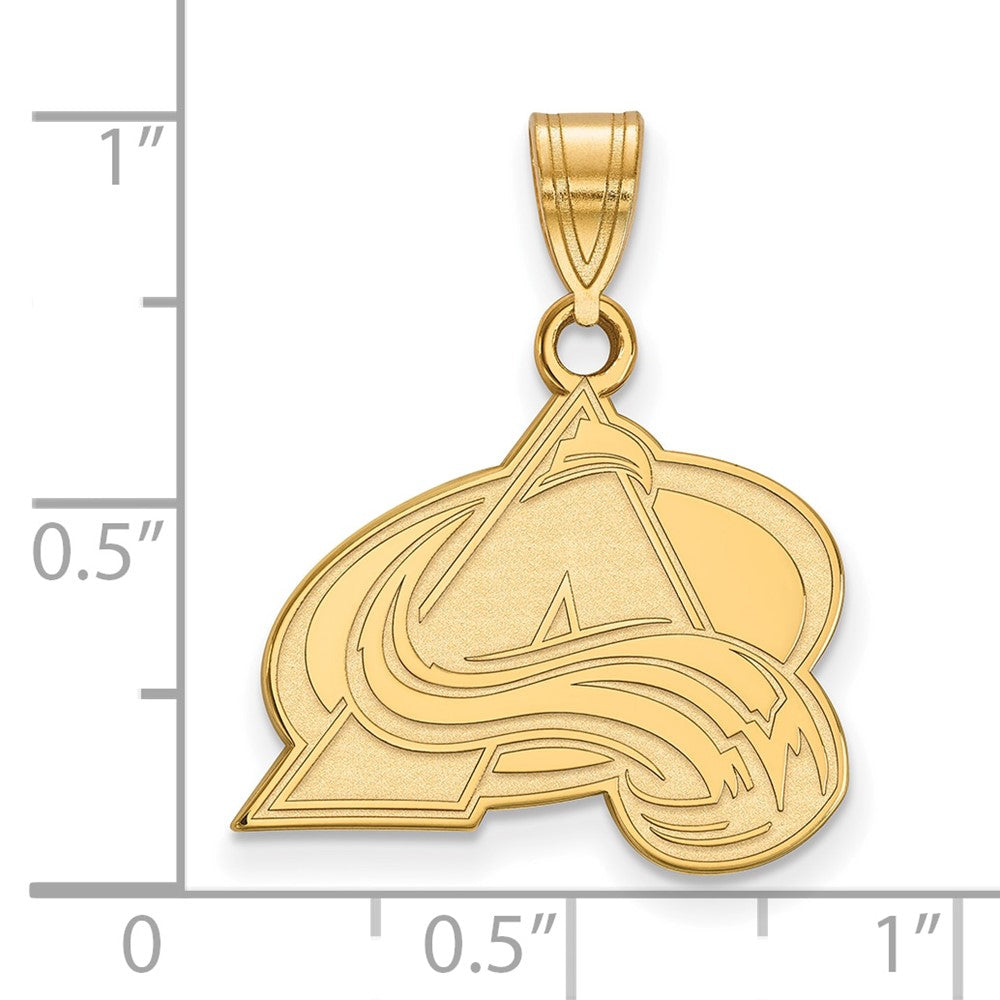10K Yellow Gold Nhl Logoart Colorado Avalanche Letter A Medium Pendant