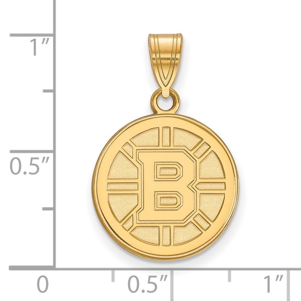 14K Yellow Gold Nhl Logoart Boston Bruins Medium Pendant