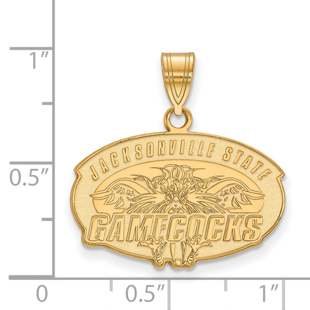 14K Yellow Gold Logoart Jacksonville State University Medium Pendant