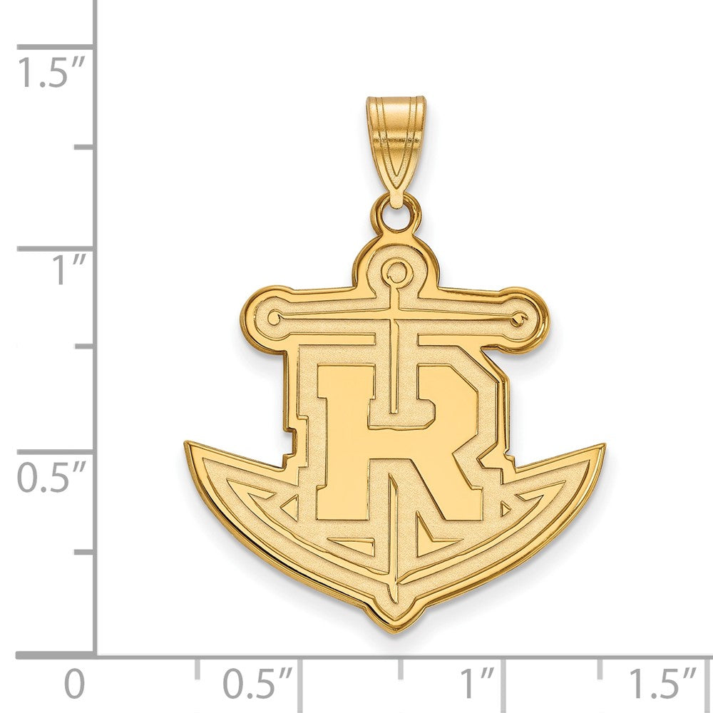 10K Yellow Gold Logoart Rollins College Anchor Extra Large Pendant