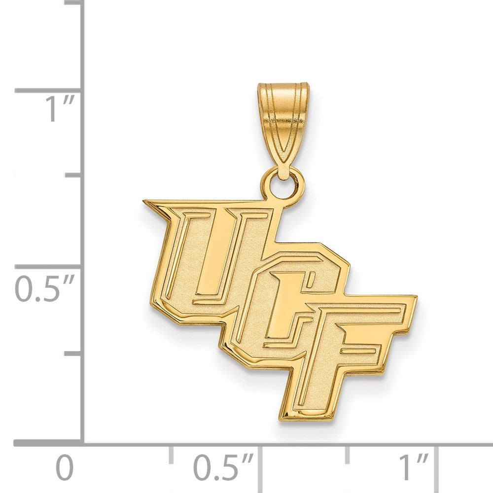 14K Yellow Gold Logoart University Of Central Florida U C F Medium Pendant