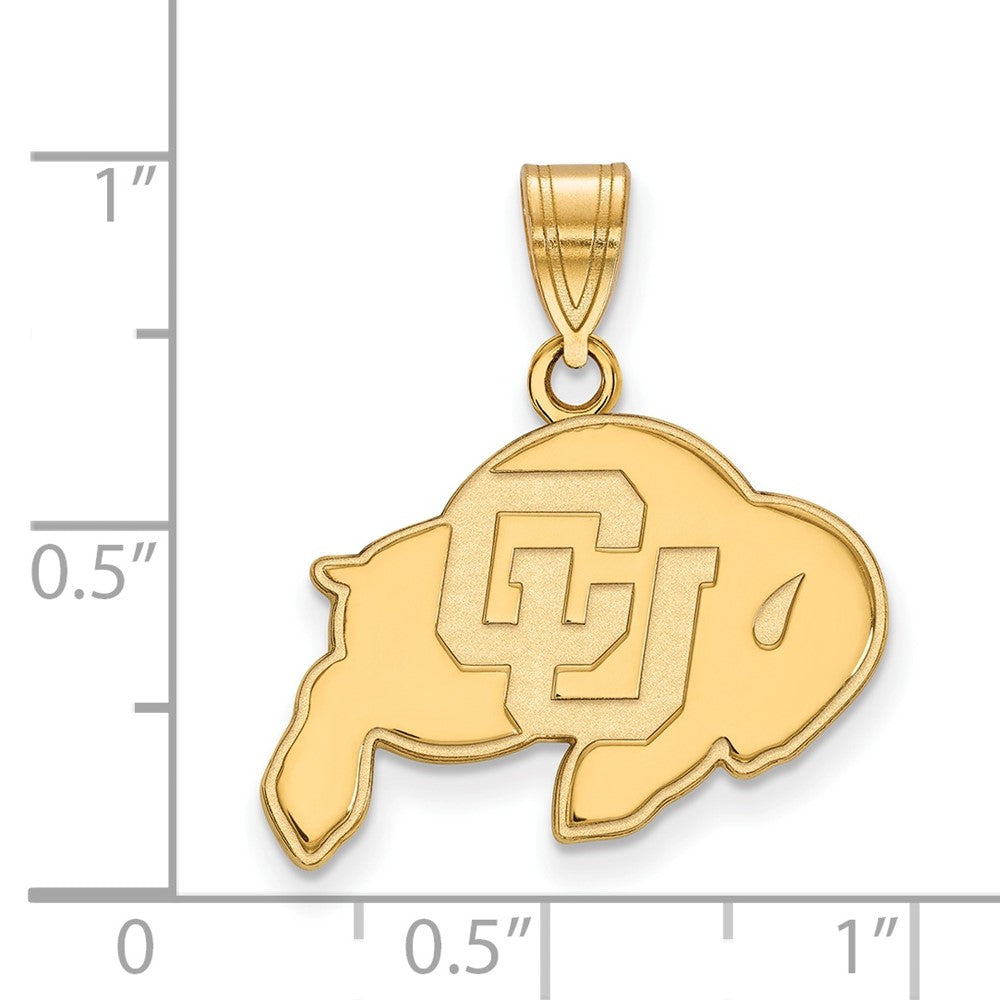 10K Yellow Gold Logoart University Of Colorado Buffalo Medium Pendant