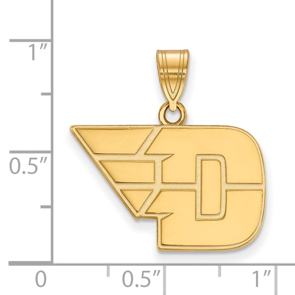Gold Plated Sterling Silver Logoart University Of Dayton Medium Pendant