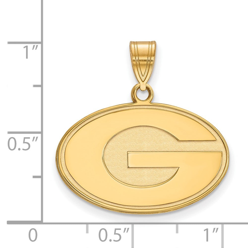 Gold Plated Sterling Silver Logoart University Of Georgia Letter G Medium Pendant