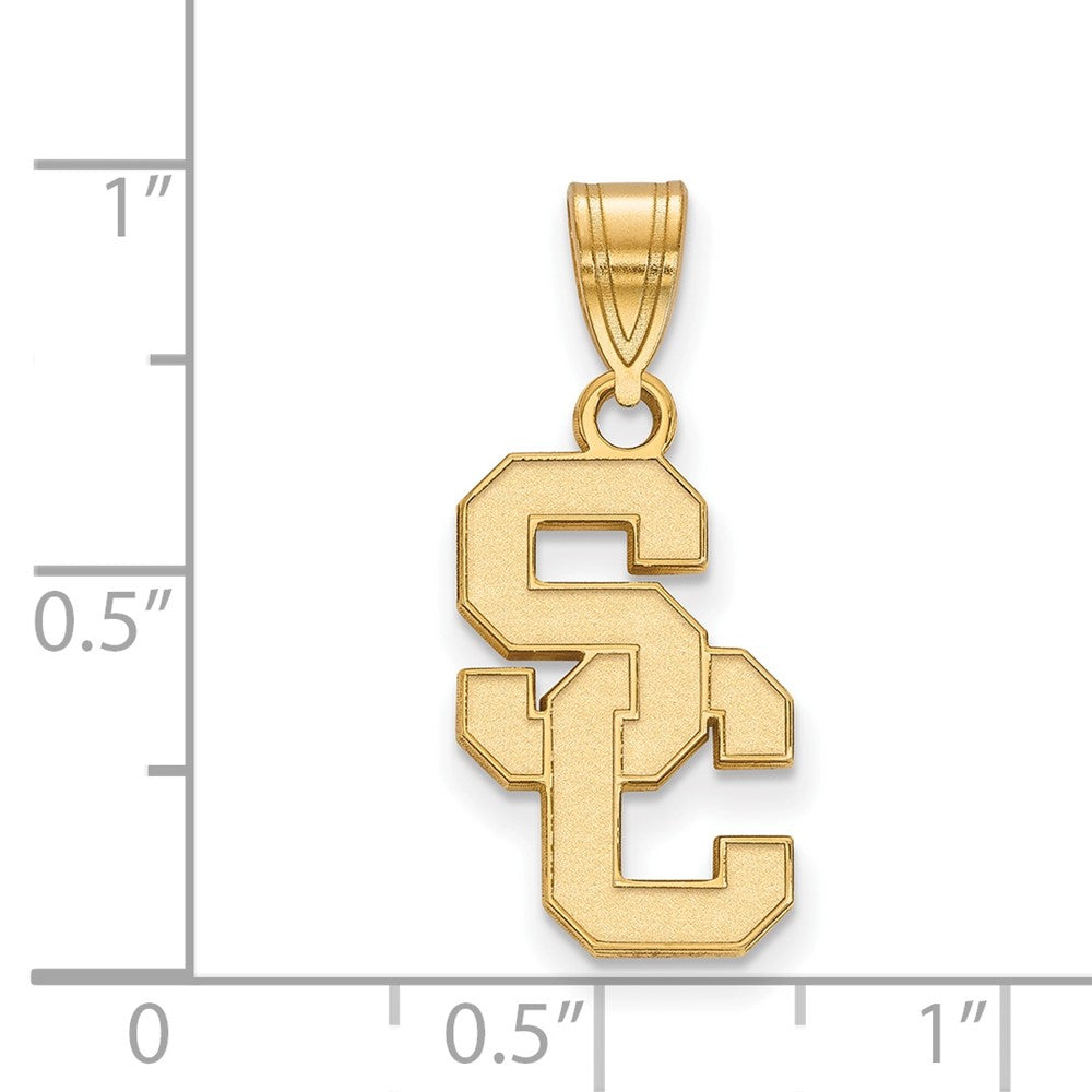 10K Yellow Gold University Of Southern California S C Medium Pendant