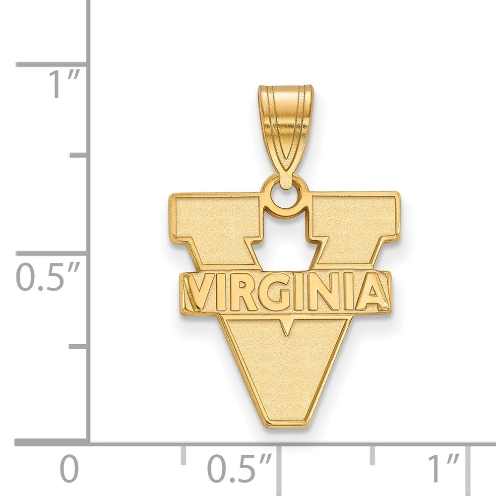 10K Yellow Gold Logoart University Of Virginia Medium Pendant