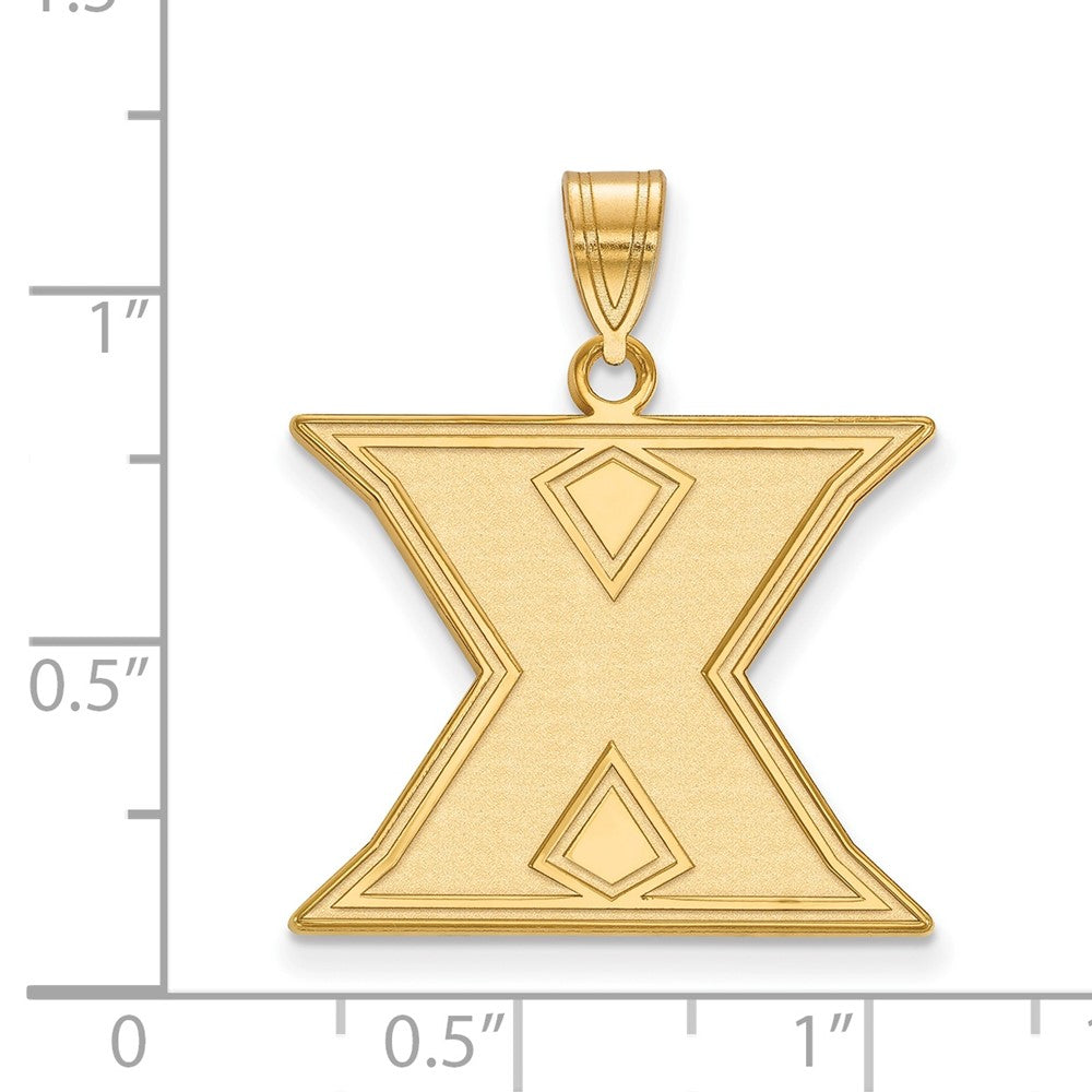 14K Yellow Gold Logoart Xavier University Letter X Large Pendant
