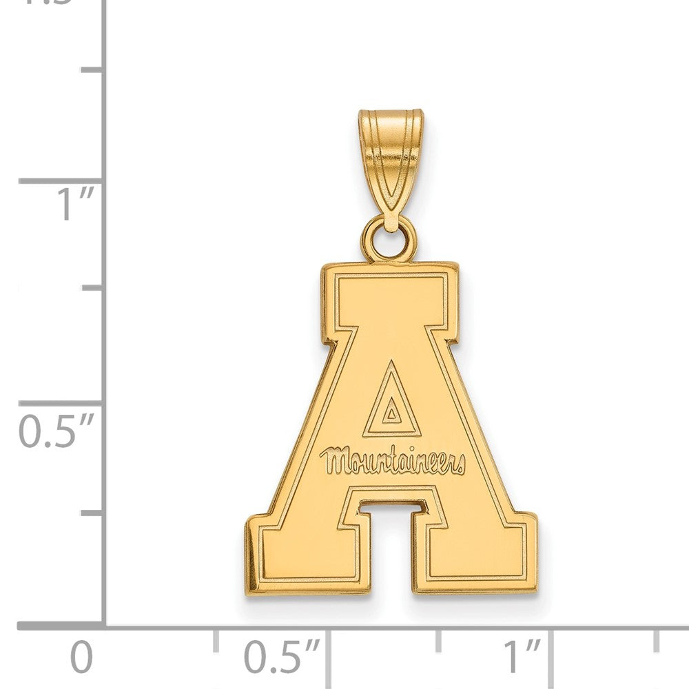 14K Yellow Gold Logoart Appalachian State University Large Pendant