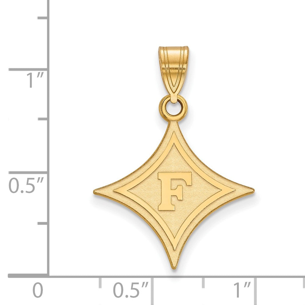 14K Yellow Gold Logoart Furman University Large Pendant