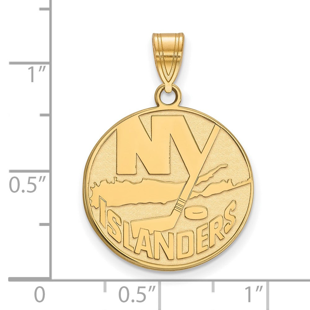 14K Yellow Gold Nhl Logoart New York Islanders Large Pendant
