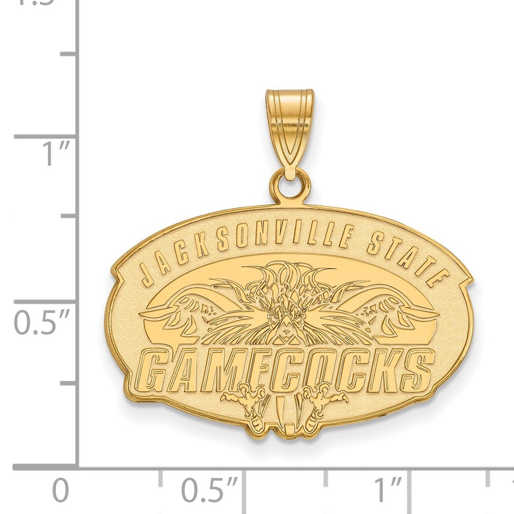 14K Yellow Gold Logoart Jacksonville State University Large Pendant
