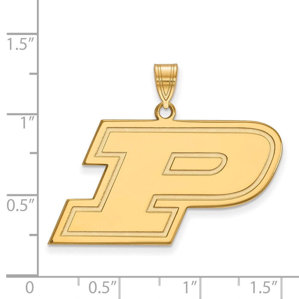 10K Yellow Gold Logoart Purdue University Letter P Large Pendant