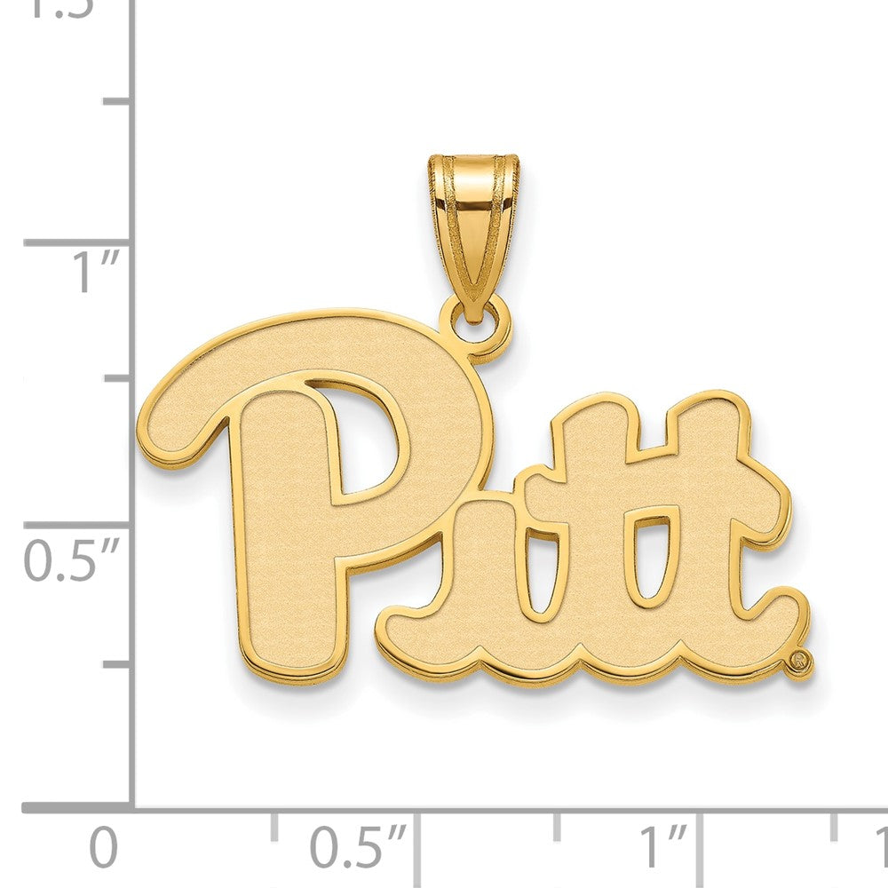 14K Yellow Gold Logoart University Of Pittsburgh Large Pendant