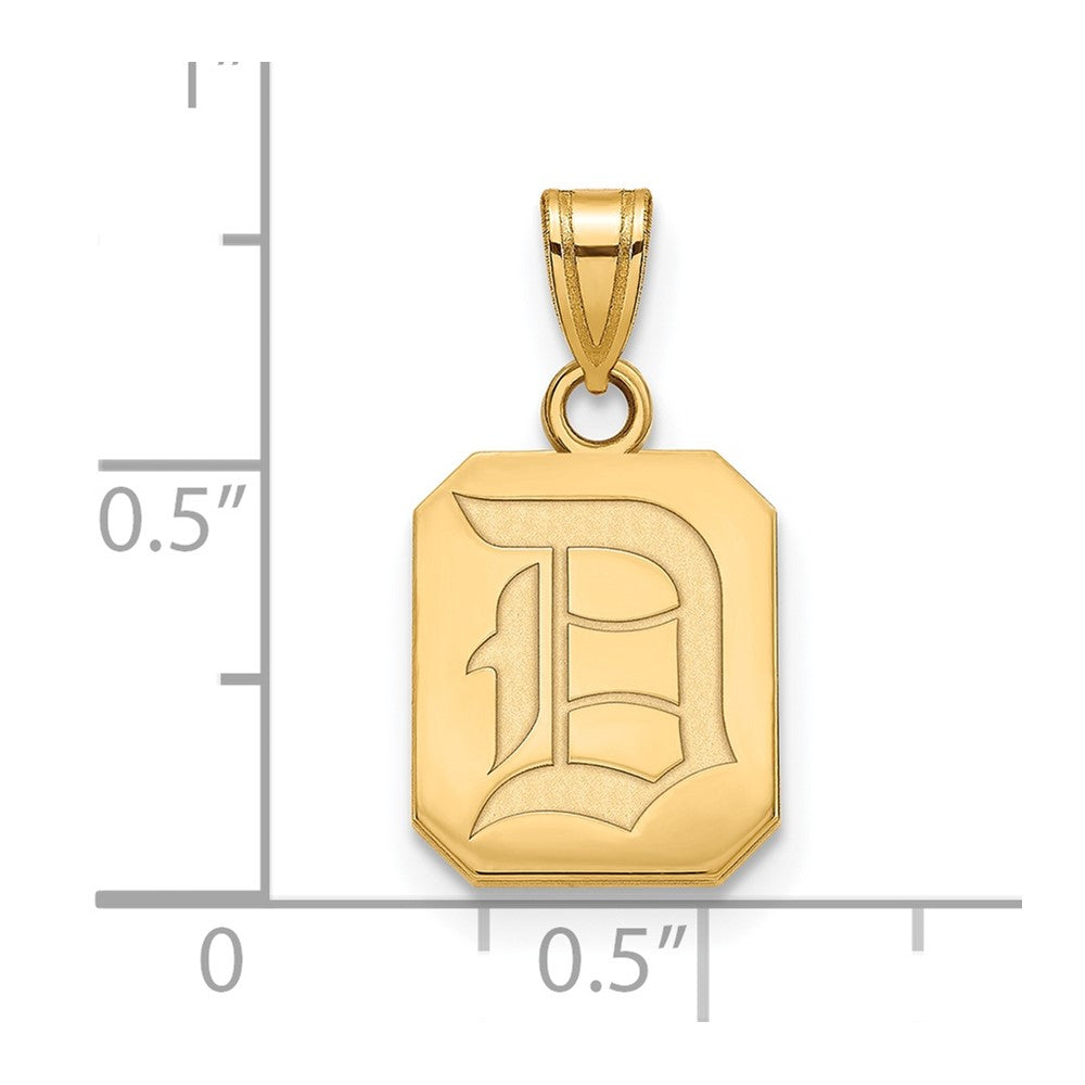 14K Yellow Gold Logoart Duquesne University Letter D Small Pendant
