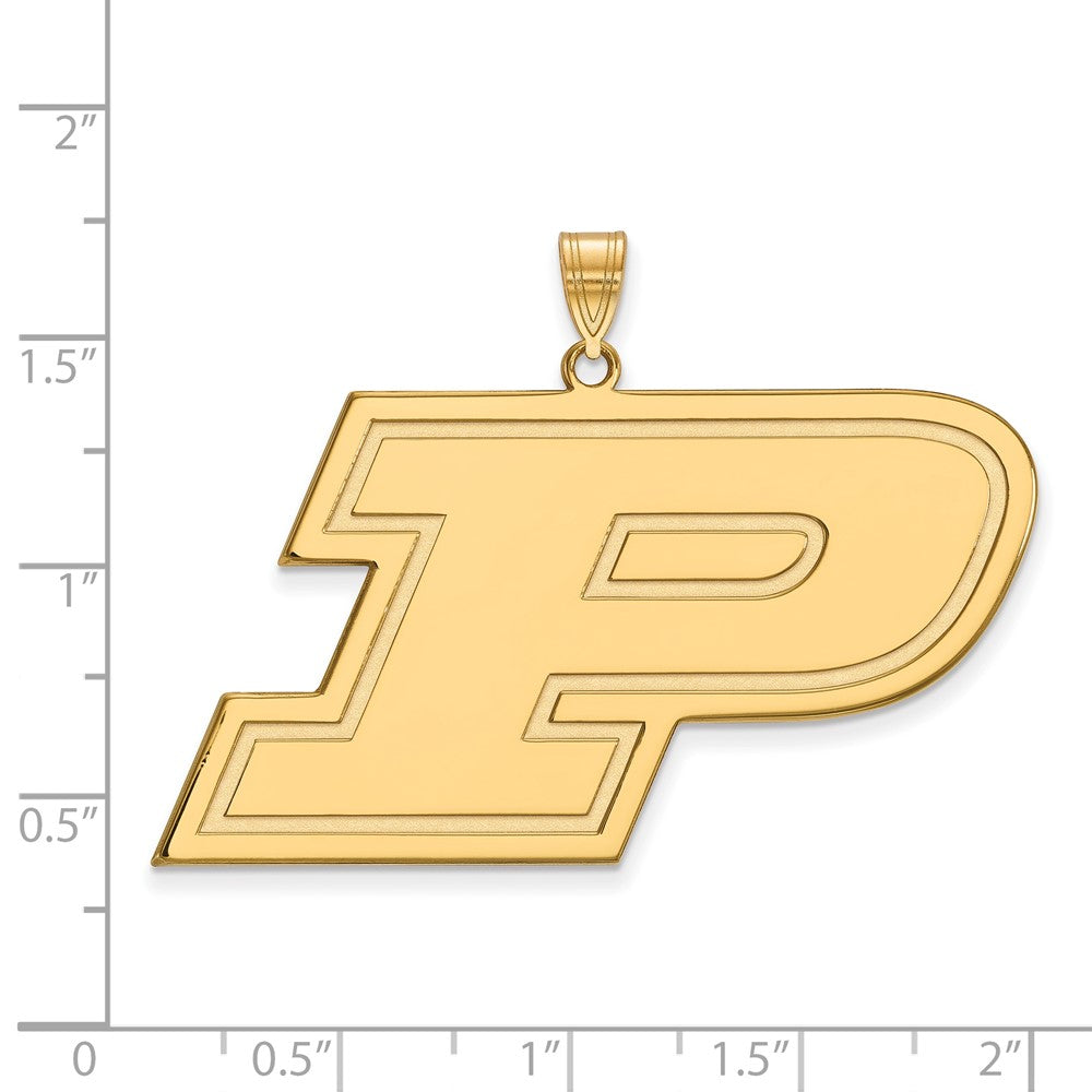 14K Yellow Gold Logoart Purdue University Letter P Extra Large Pendant