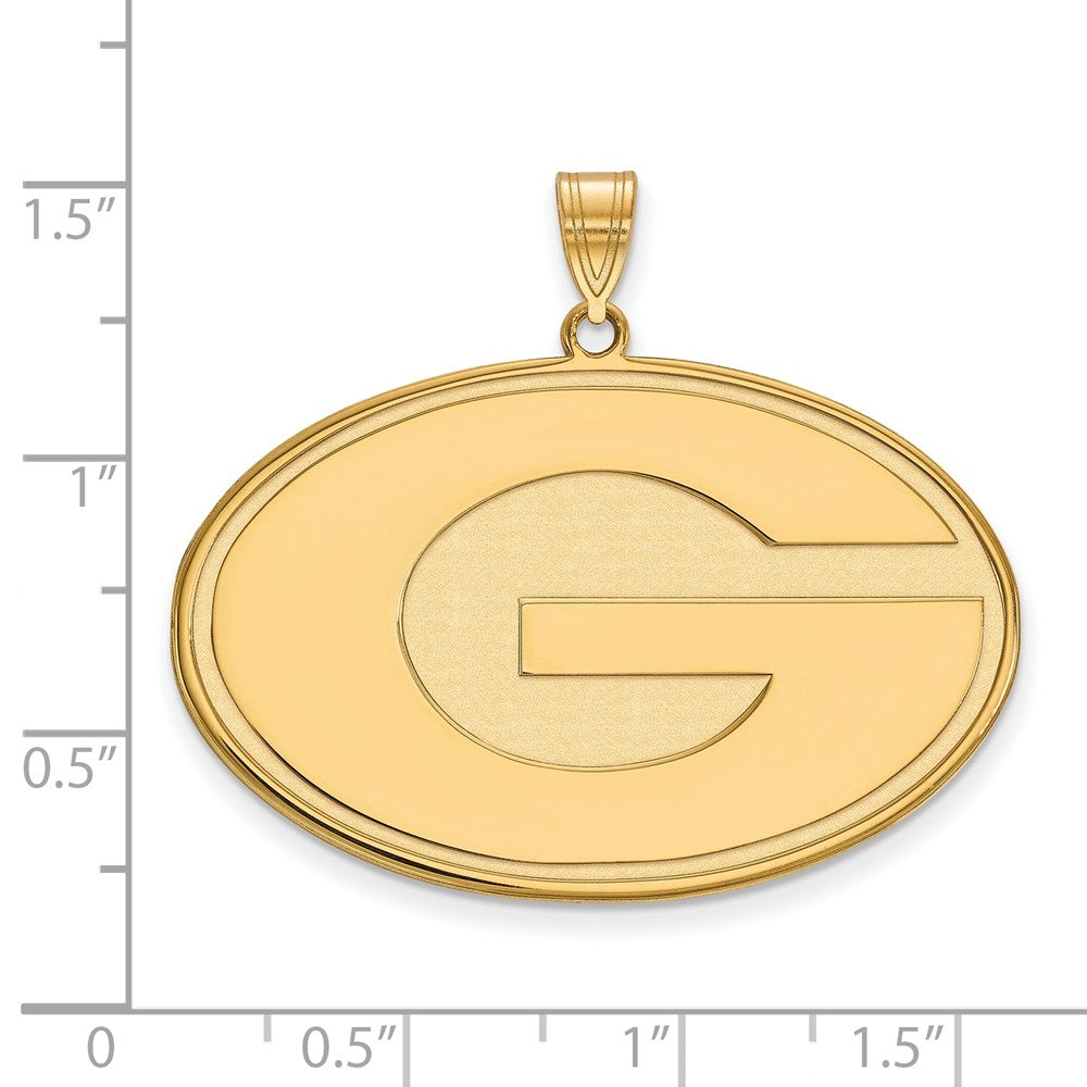 Gold Plated Sterling Silver Logoart University Of Georgia Letter G Extra Large Pendant
