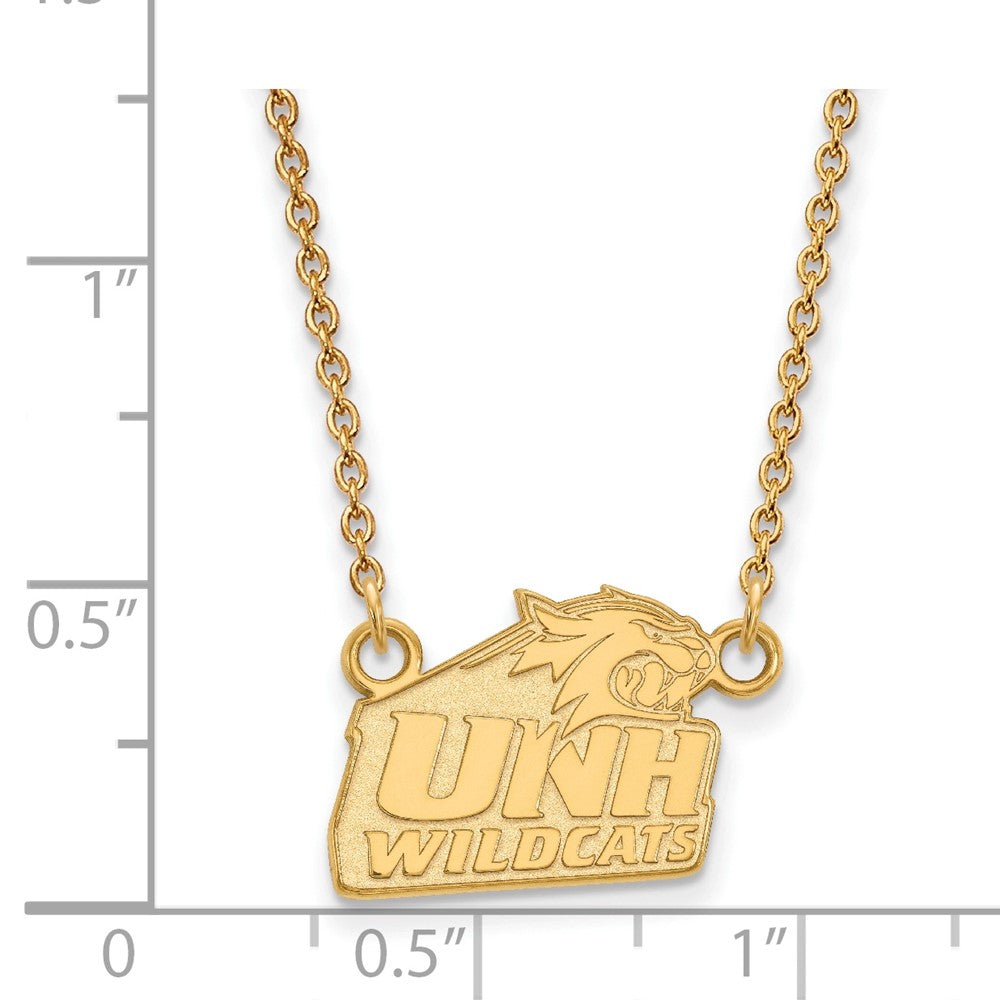 10K Yellow Gold Logoart University Of New Hampshire Small Pendant 18 Inch Necklace
