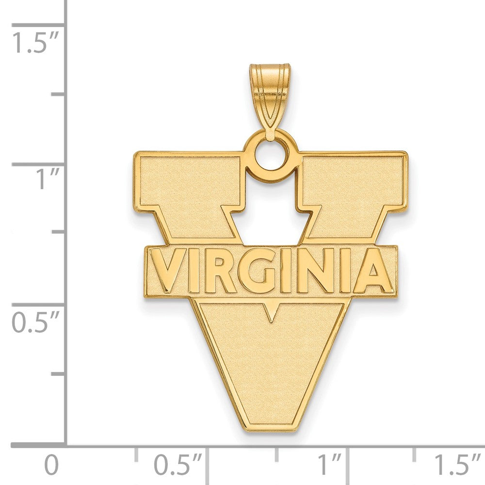 14K Yellow Gold Logoart University Of Virginia Extra Large Pendant