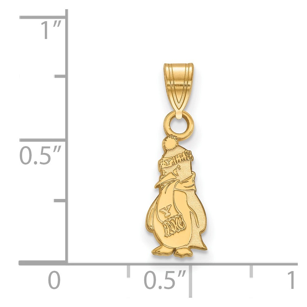 14K Yellow Gold Logoart Youngstown State University Penguin Small Pendant