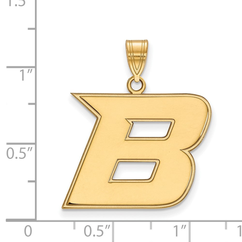 14K Yellow Gold Logoart Boise State University Letter B Large Pendant