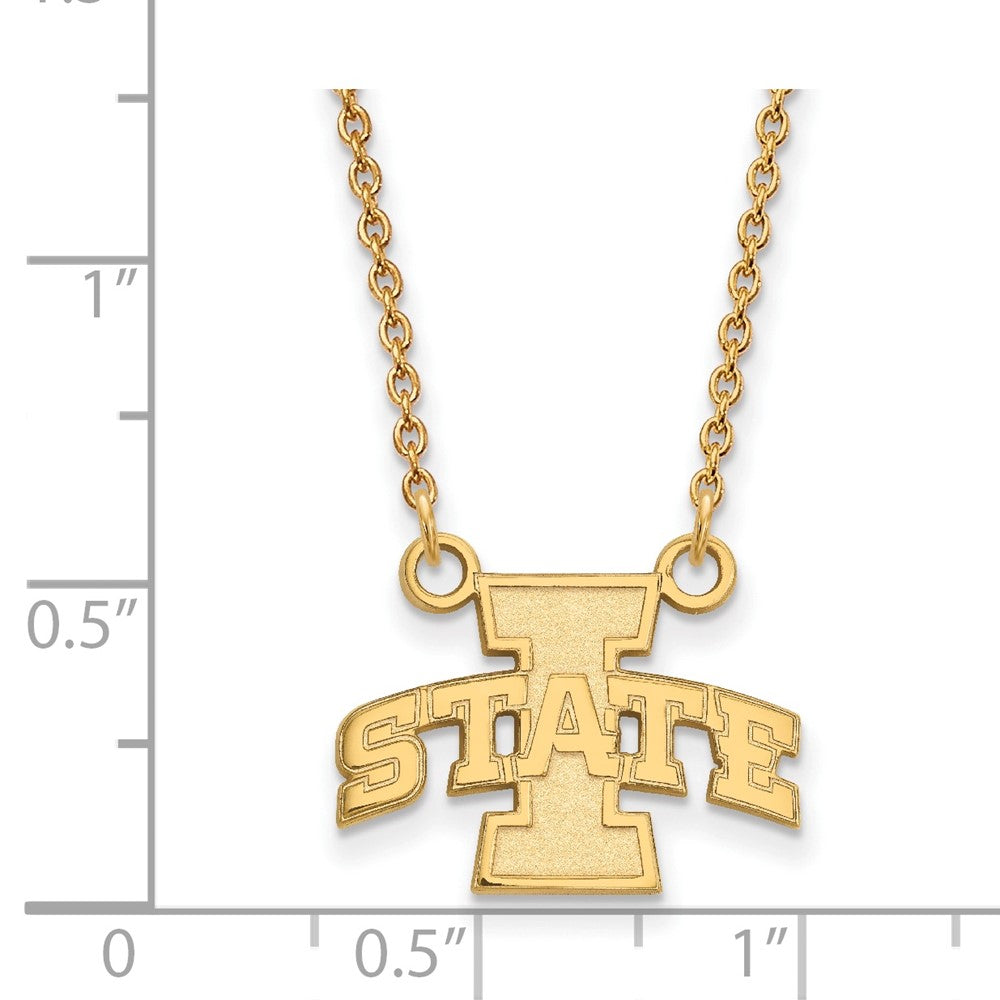 10K Yellow Gold Logoart Iowa State University Small Pendant 18 Inch Necklace