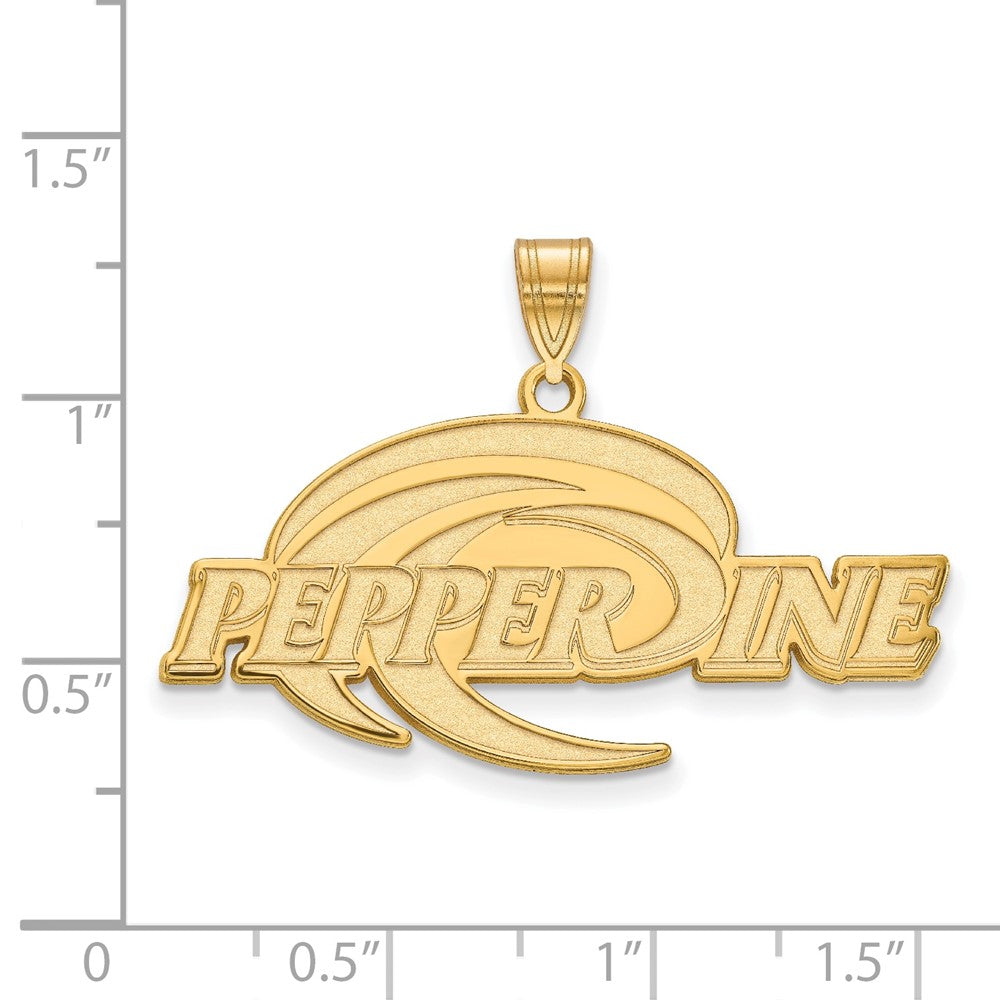 Gold Plated Sterling Silver Logoart Pepperdine University Extra Large Pendant
