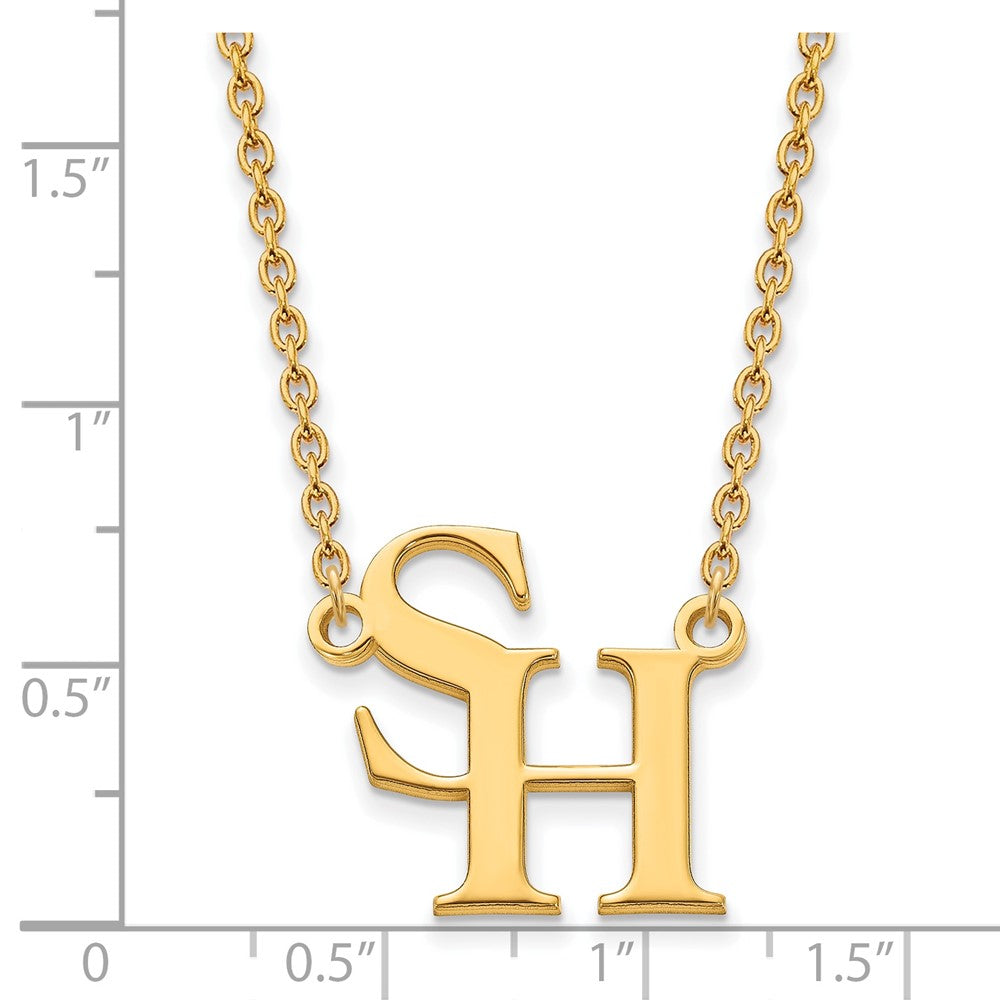 10K Yellow Gold Logoart Sam Houston State University Large Pendant 18 Inch Necklace