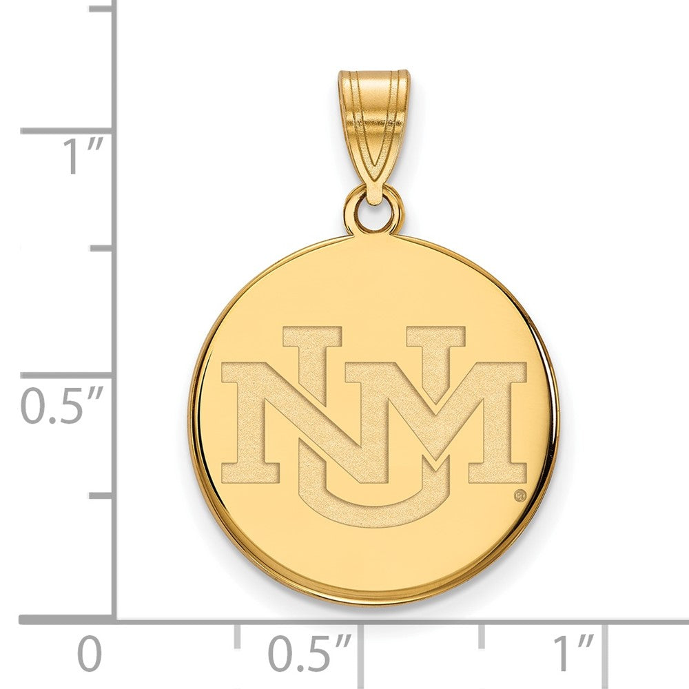 14K Yellow Gold Logoart University Of New Mexico Large Pendant