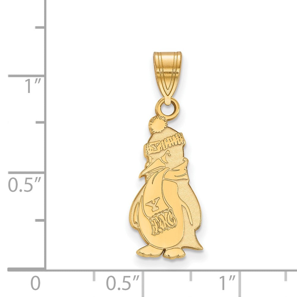 14K Yellow Gold Logoart Youngstown State University Penguin Large Pendant