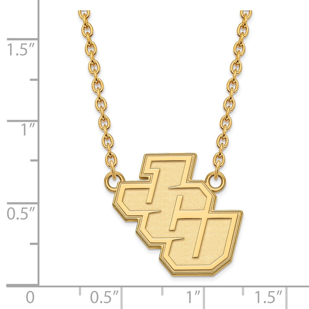 14K Yellow Gold Logoart John Carroll University Large Pendant 18 Inch Necklace