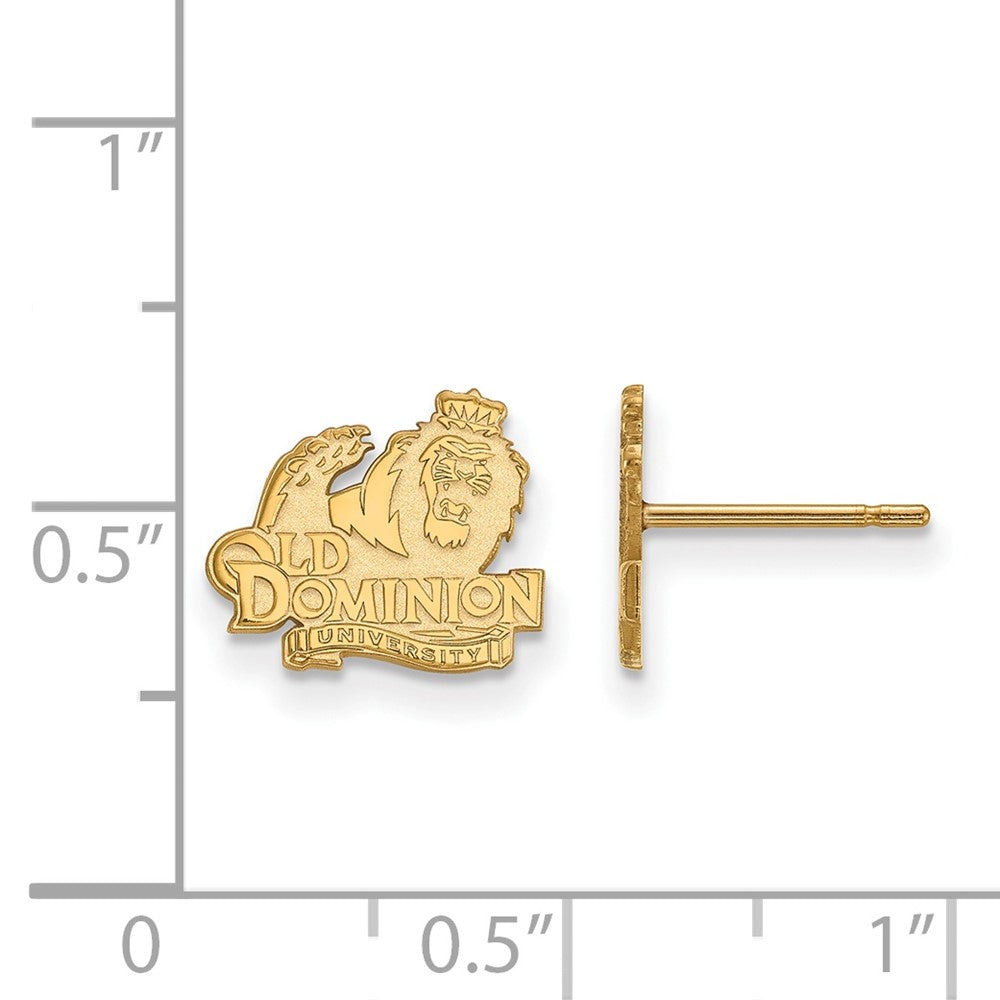 10K Yellow Gold Logoart Old Dominion University Extra Small Post Earrings