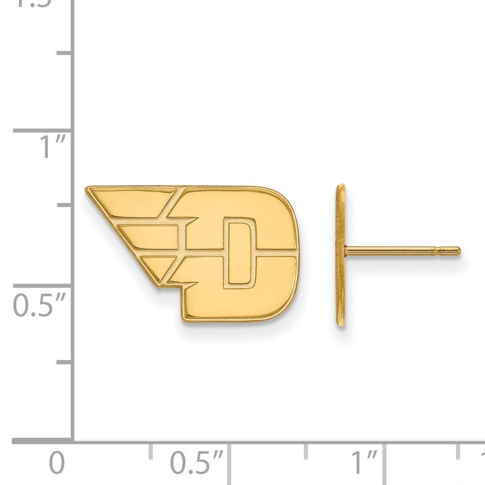 14K Yellow Gold Logoart University Of Dayton Small Post Earrings