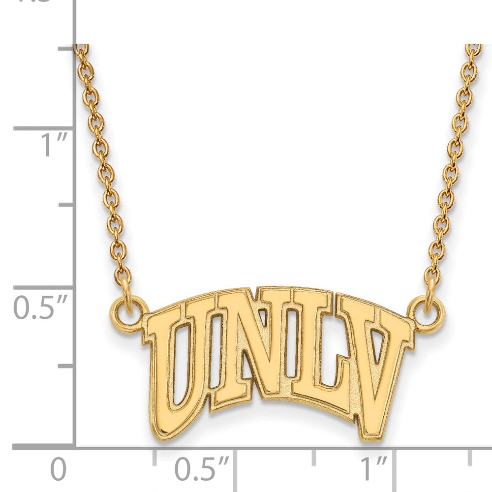14K Yellow Gold Logoart University Of Nevada Las Vegas U N L V Small Pendant 18 Inch Necklace