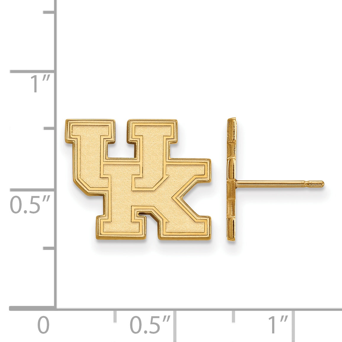 Gold Plated Sterling Silver Logoart University Of Kentucky U K Small Post Earrings