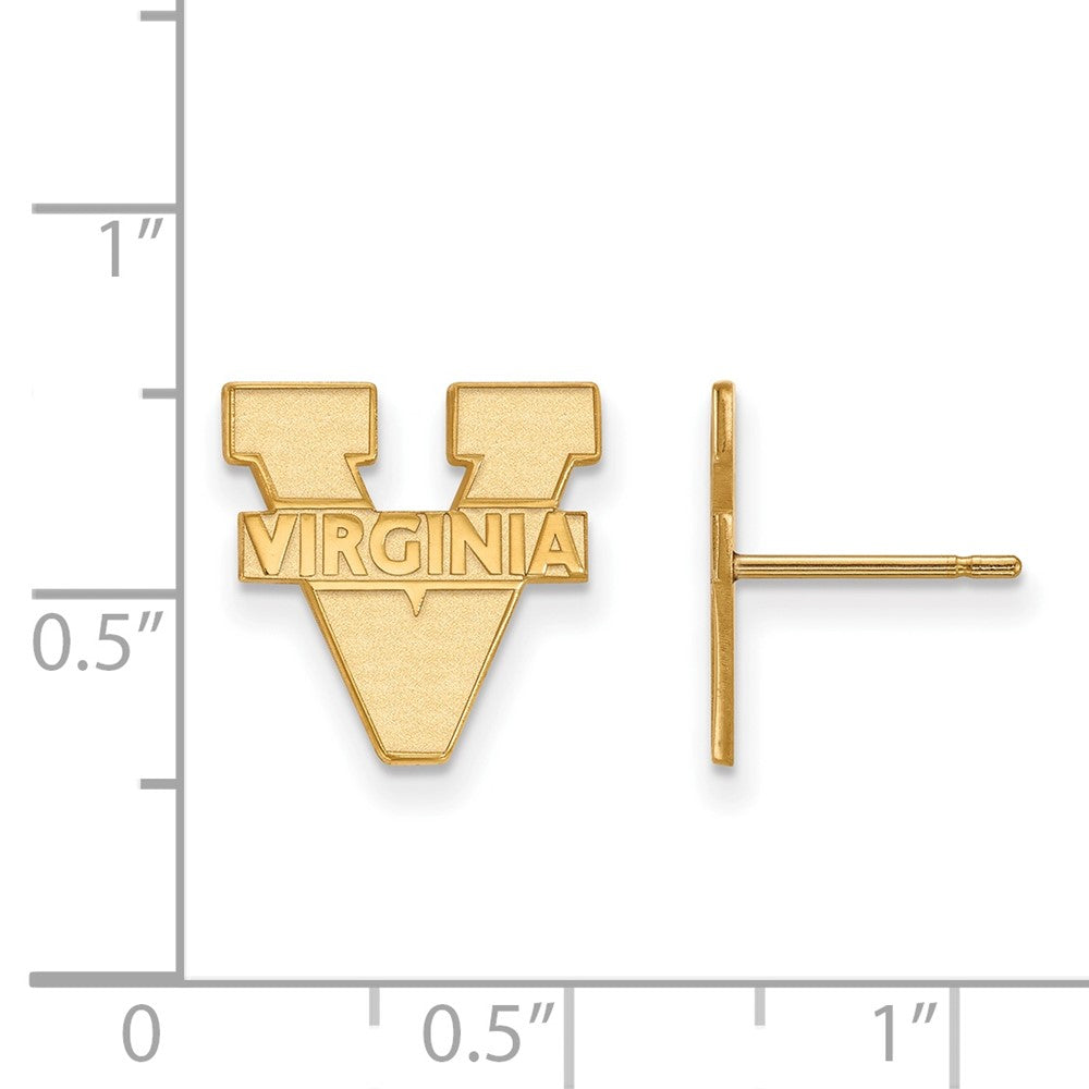 10K Yellow Gold Logoart University Of Virginia Small Post Earrings