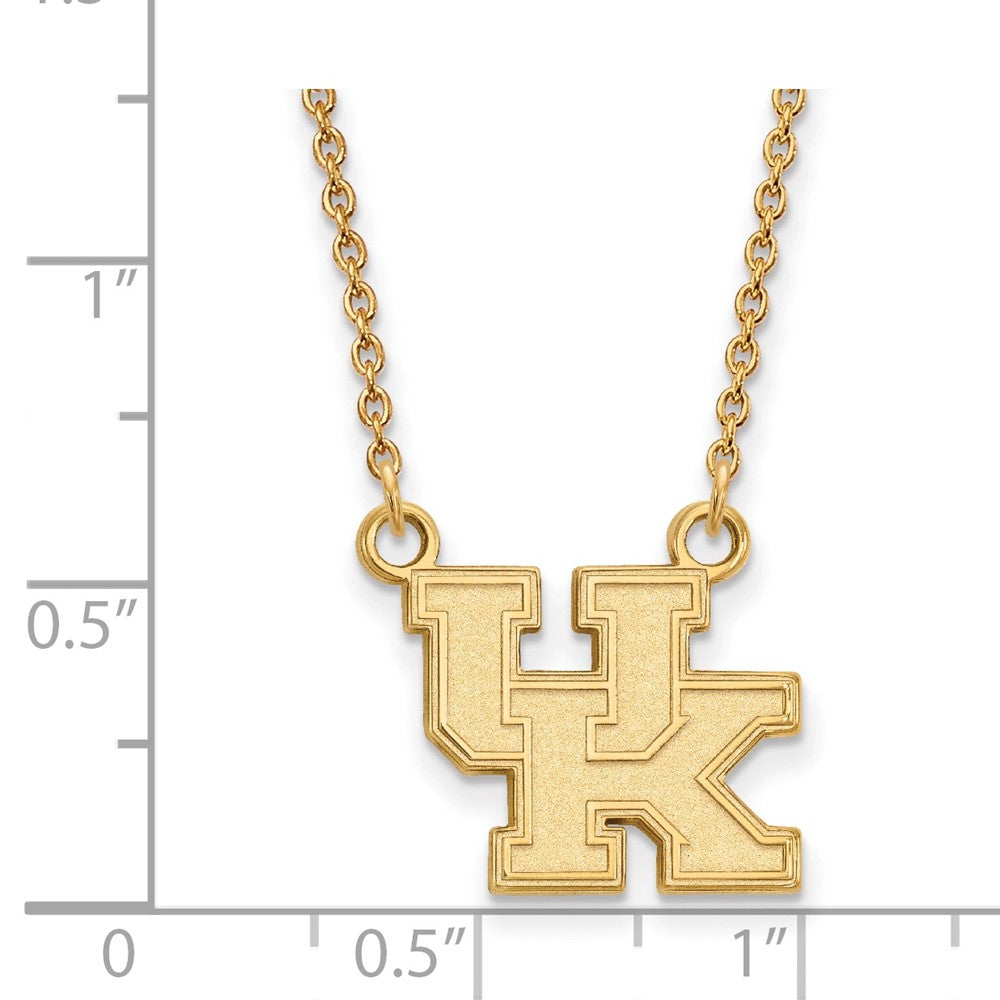 14K Yellow Gold Logoart University Of Kentucky U K Small Pendant 18 Inch Necklace