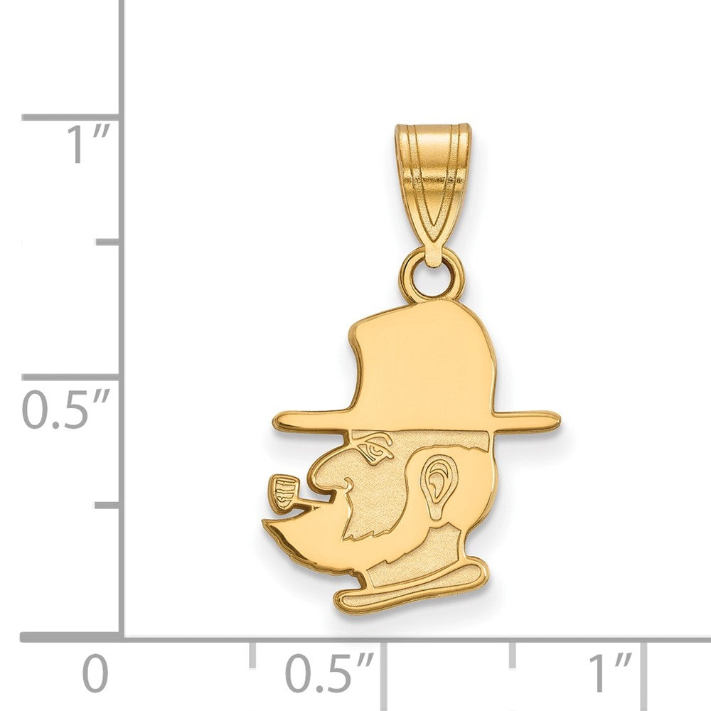 14K Yellow Gold Logoart Appalachian State University Mountaineer Medium Pendant