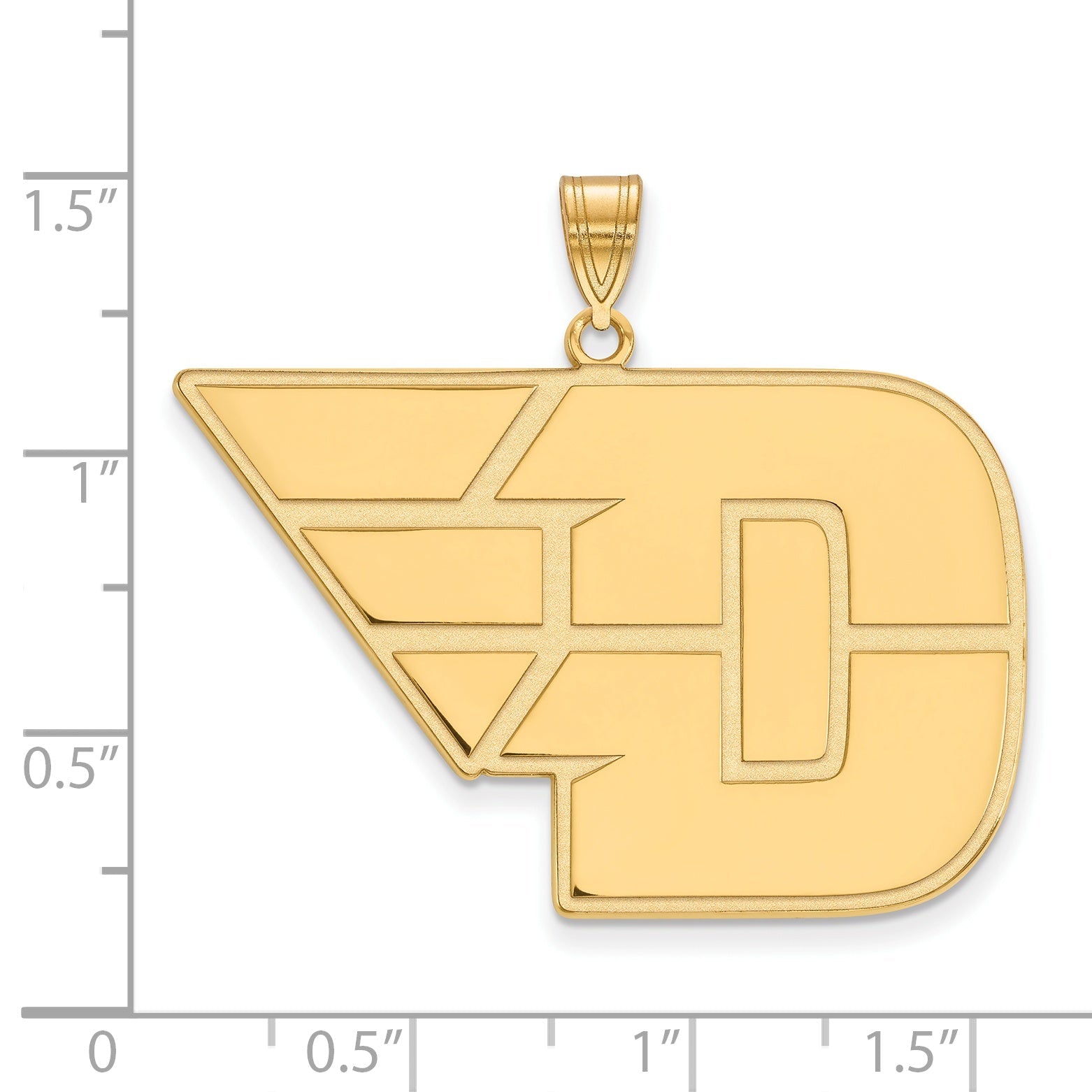 14K Yellow Gold Logoart University Of Dayton Extra Large Pendant