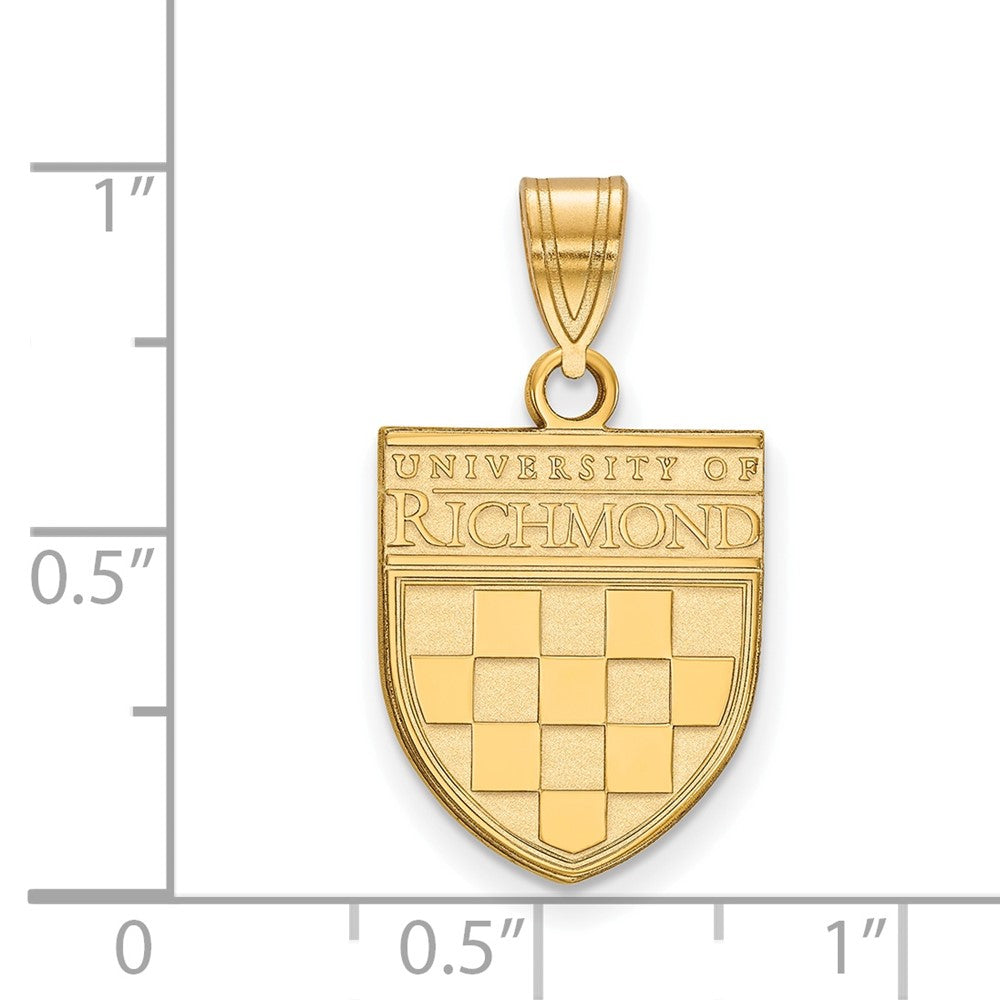 Gold Plated Sterling Silver Gp Logoart University Of Richmond Medium Pendant