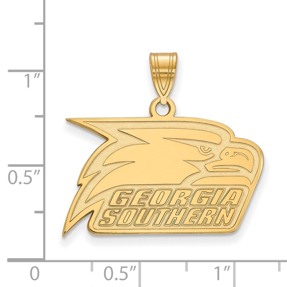 14K Yellow Gold Logoart Georgia Southern University Eagle Medium Pendant