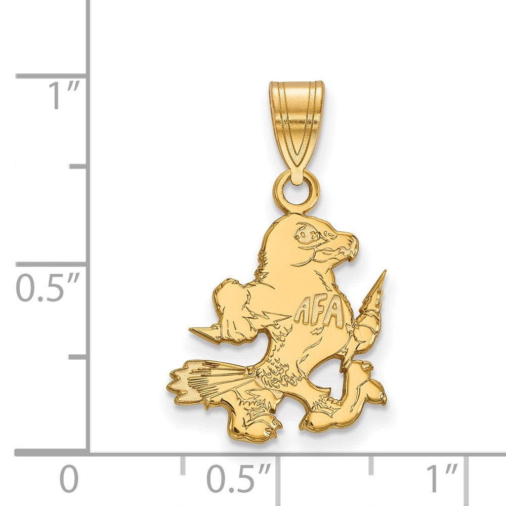 14K Yellow Gold Logoart United States Air Force Academy Falcon Medium Pendant