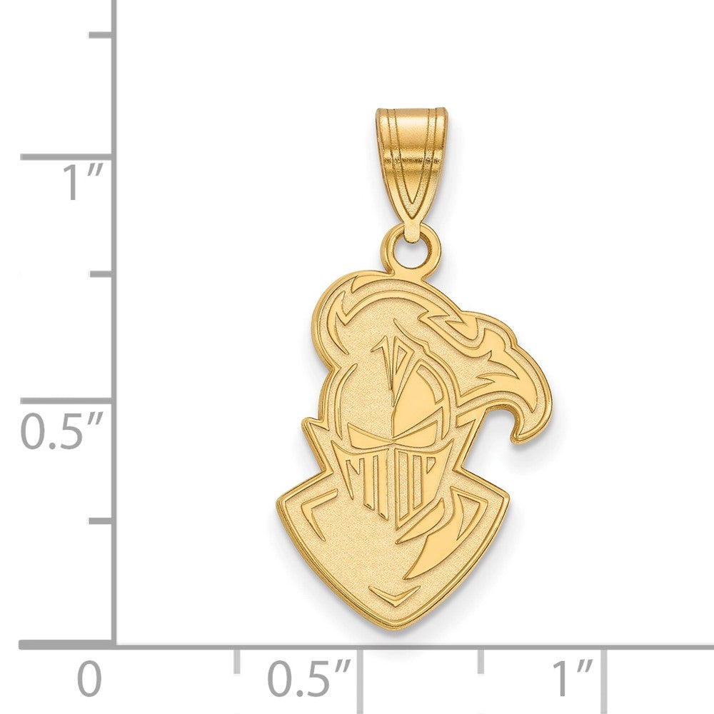 Gold Plated Sterling Silver Logoart Furman University Paladin Large Pendant
