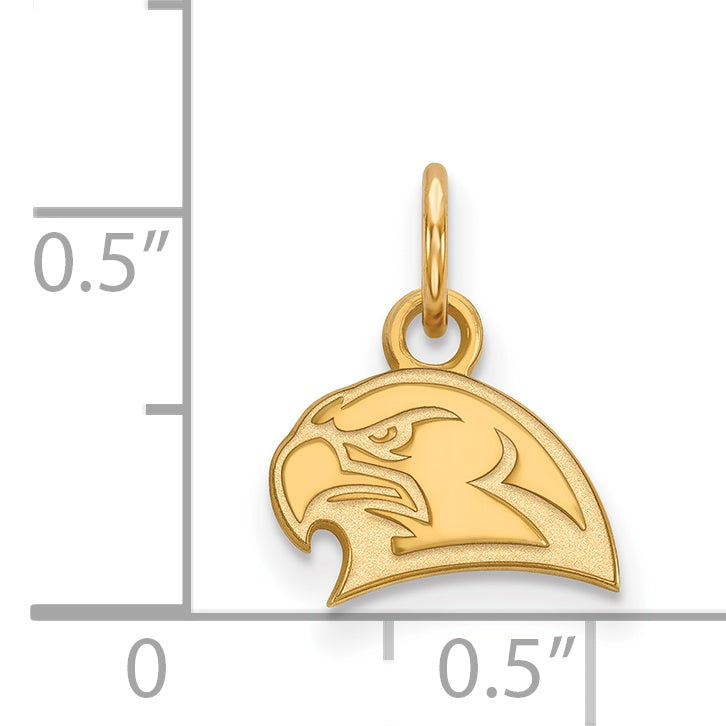 Gold Plated Sterling Silver Logoart Miami University Ohio Redhawk Extra Small Pendant